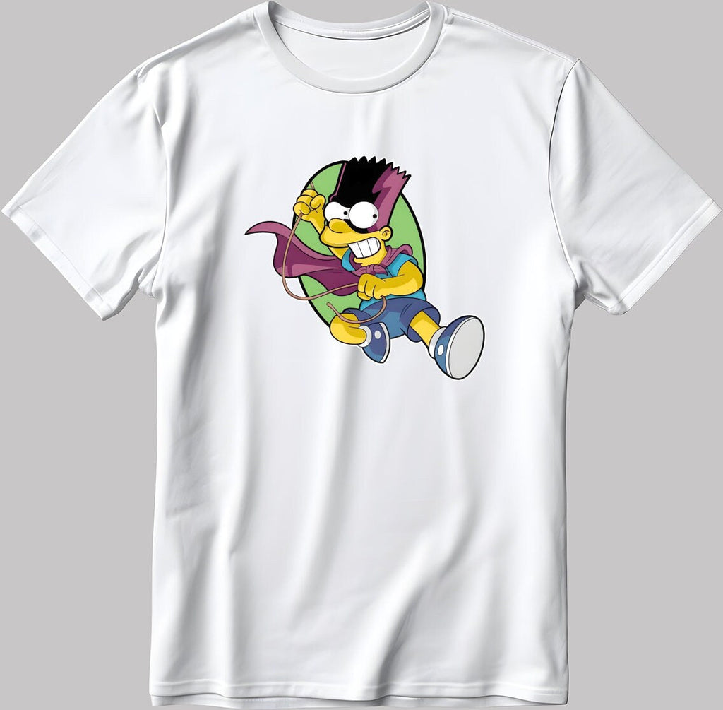 Bart Simpson Cosplay Short Sleeve White-Black Men's / Women's T Shirt N221