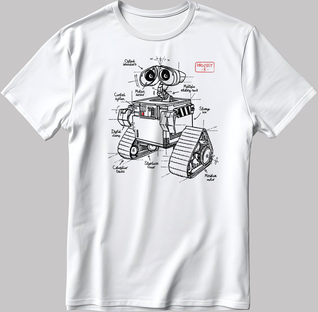 Project E Wall Poster Short Sleeve White-Black Men's / Women's T Shirt N577