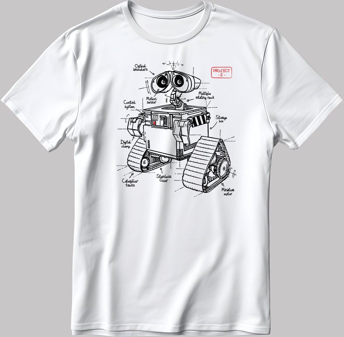 Project E Wall Poster Short Sleeve White-Black Men's / Women's T Shirt N577