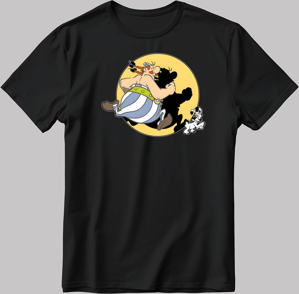 Asterix And Obelix Funny Poster Short Sleeve White-Black Men's / Women's T Shirt N578
