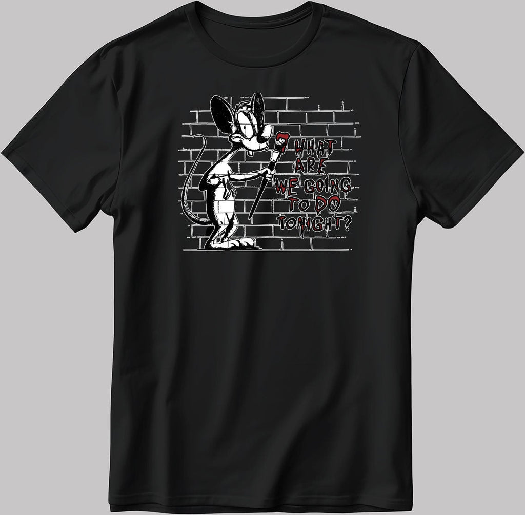 What Are We Going To Do Tonight Short Sleeve White-Black Men's / Women's T Shirt N584