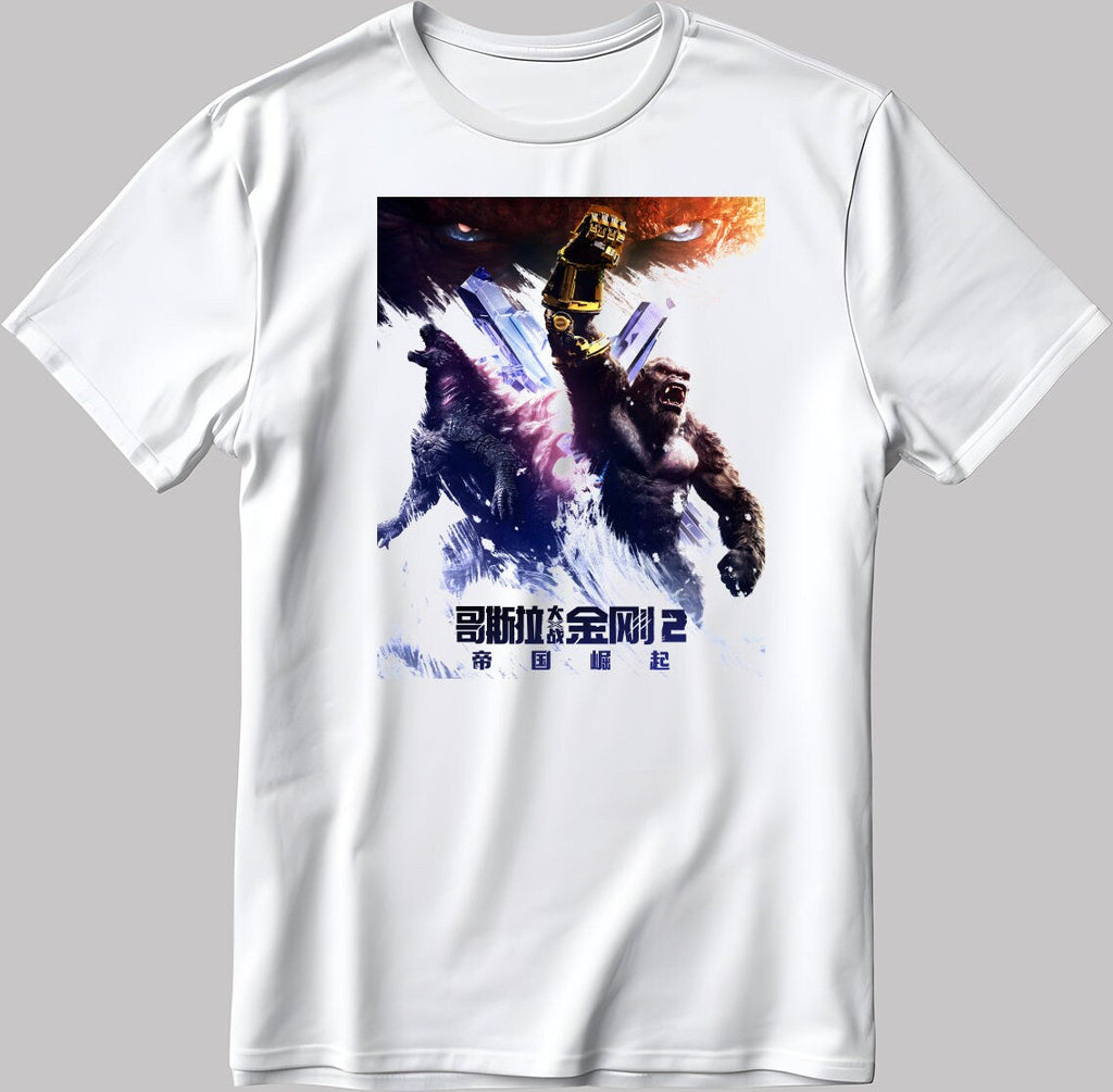 Godzilla Poster Short Sleeve White-Black Men's / Women's T Shirt N593