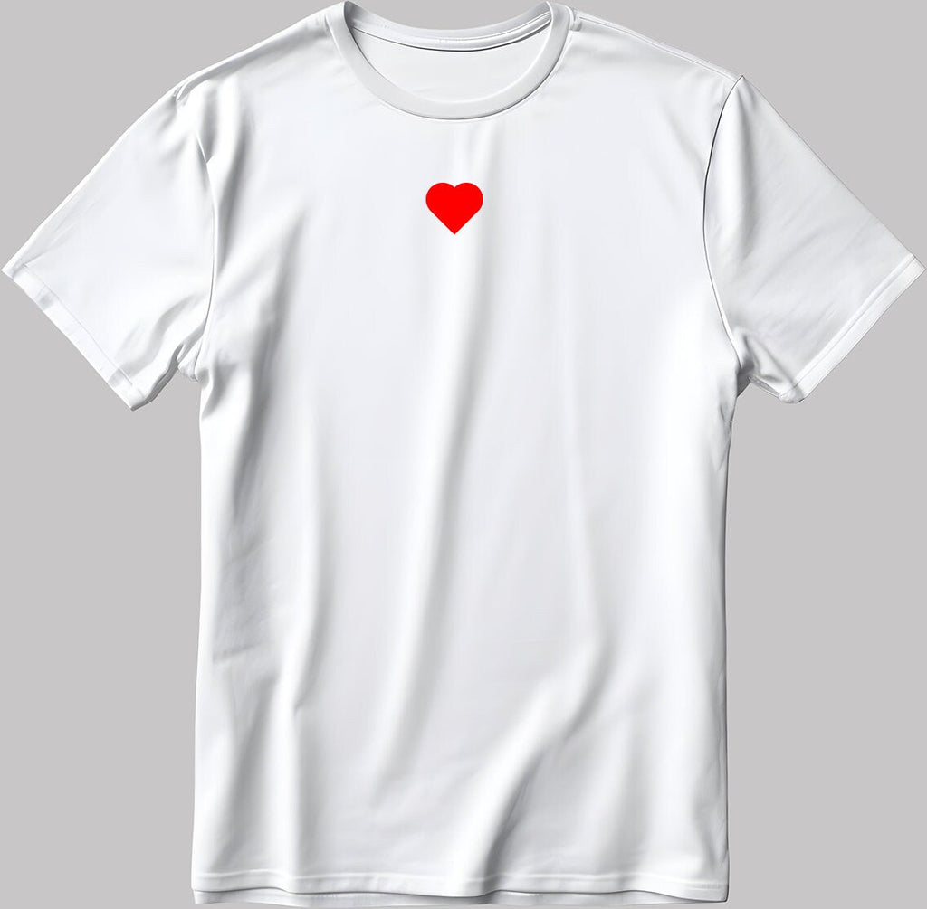 Little mini cute heart Short Sleeve White-Black Men's / Women's T Shirt N525