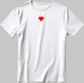Little mini cute heart Short Sleeve White-Black Men's / Women's T Shirt N525