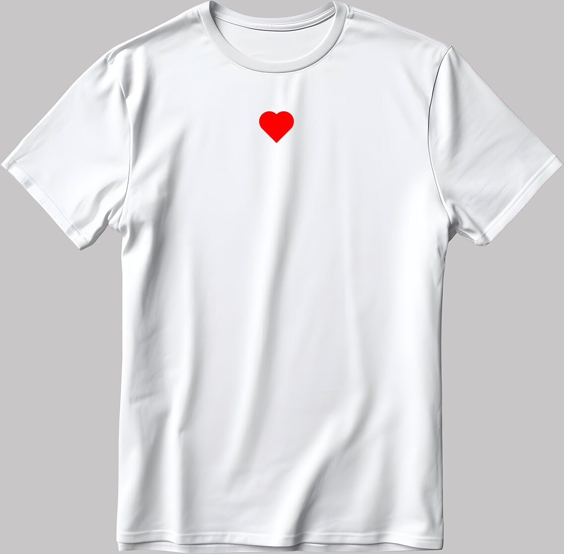 Little mini cute heart Short Sleeve White-Black Men's / Women's T Shirt N525