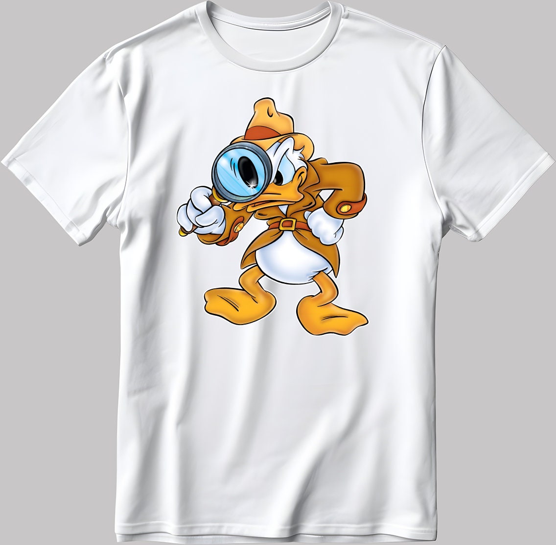 Donald Duck Cosplay Funny Short Sleeve White-Black Men's / Women's T Shirt N533