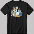 Cosplay Scientist Donald Duck  Short Sleeve White-Black Men's / Women's T Shirt N536