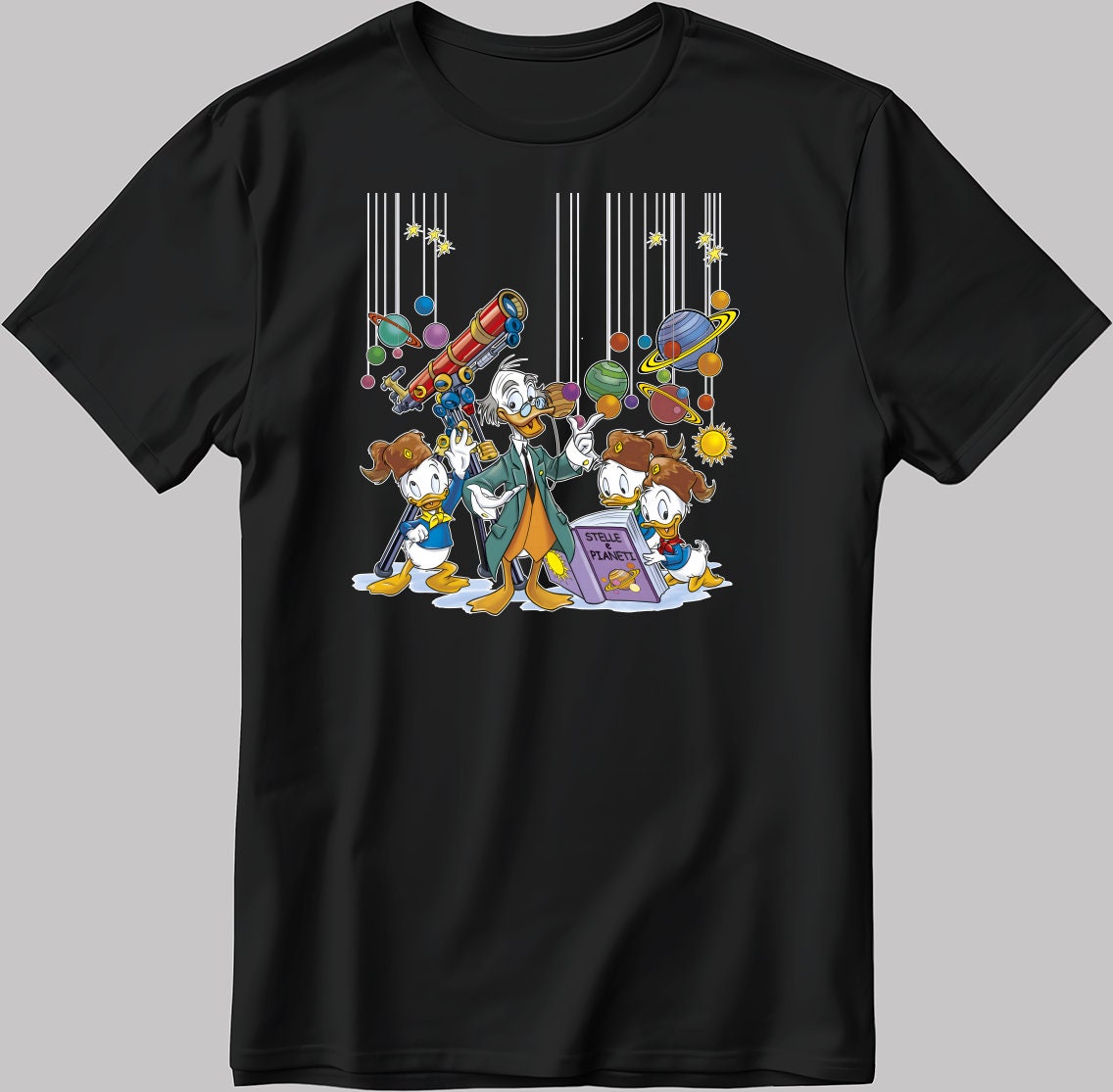 Duck Tales Short Sleeve White-Black Men's / Women's T Shirt N537
