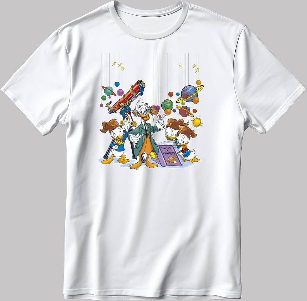 Duck Tales Short Sleeve White-Black Men's / Women's T Shirt N537