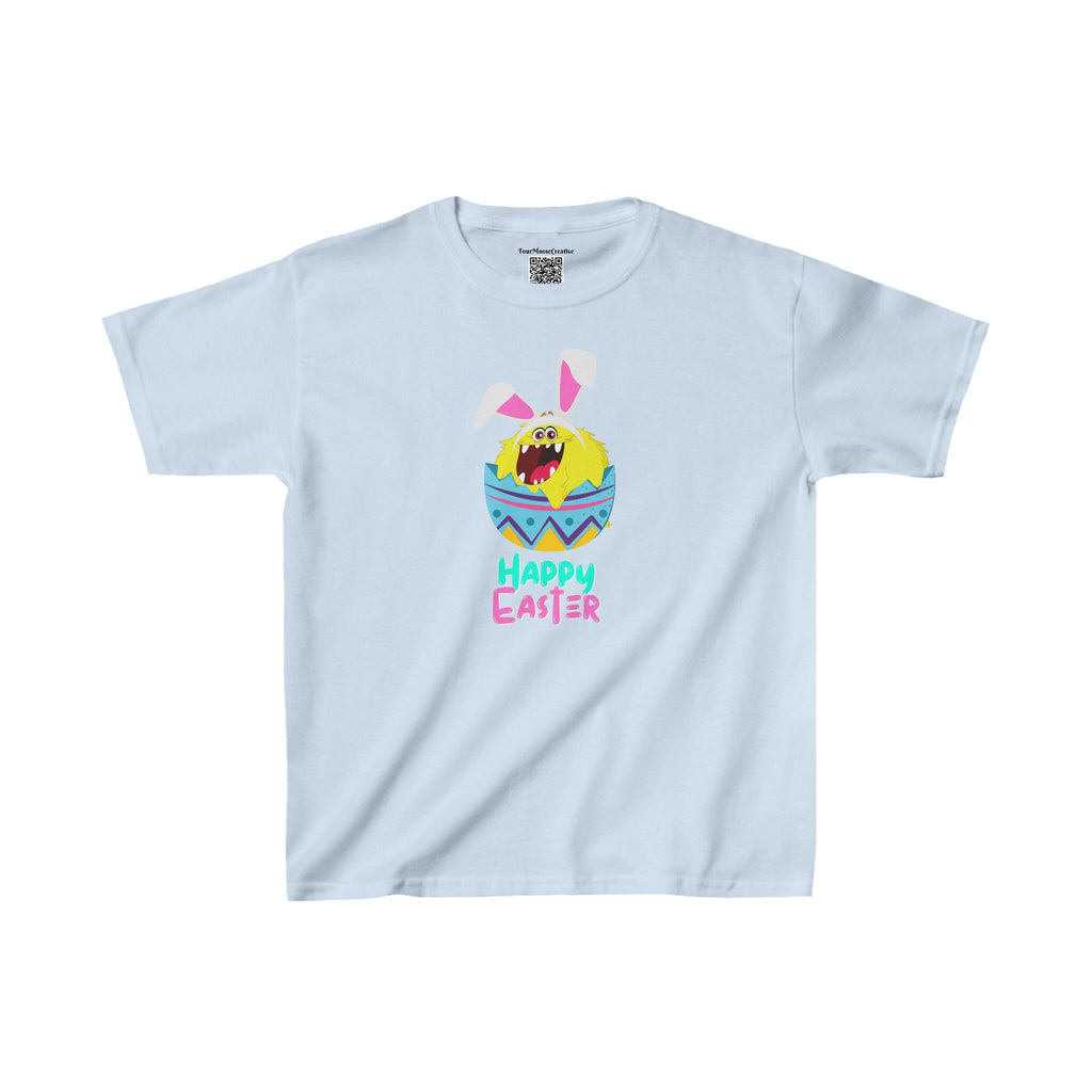 Funny Kids Easter Shirt Monster with Bunny Ears Cotton Tee