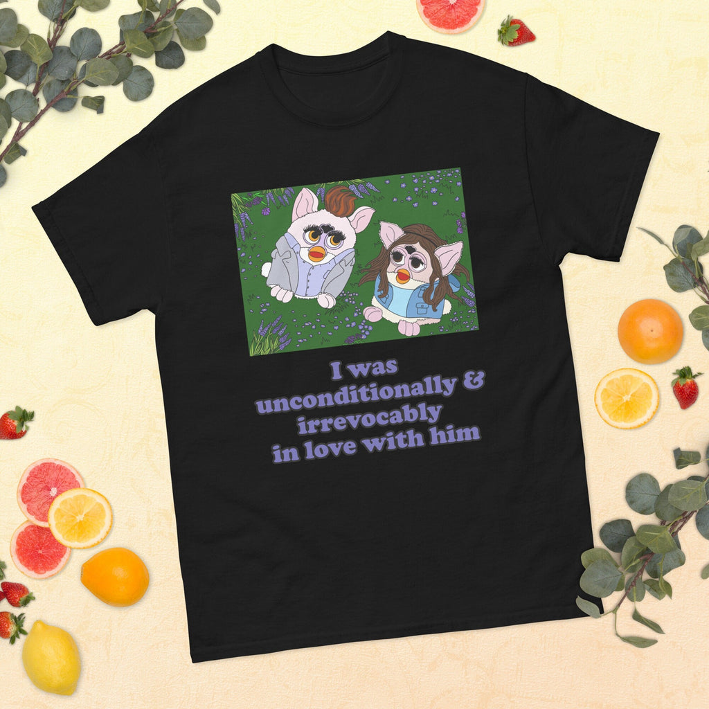 Twilight Furby T Shirt Bella Swan & Edward Cullen in the meadow â€œI was unconditionally and irrevocably in love with himâ€