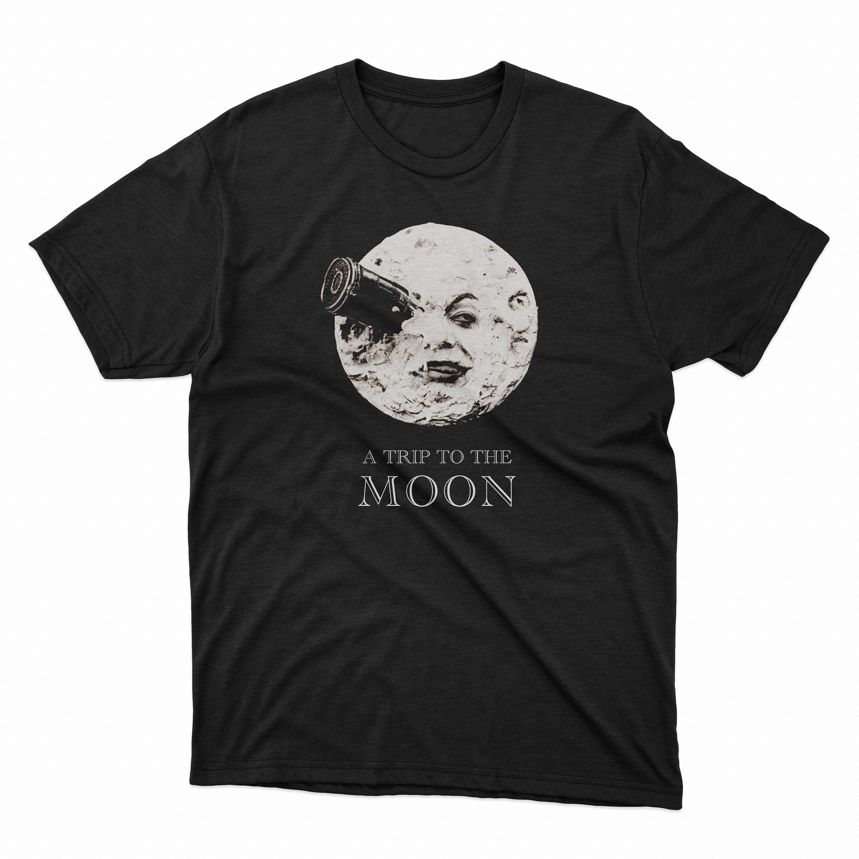 A Trip To The Moon Shirt - Le Voyage Dans La Lune 1902 -  Movie T-Shirt In Alternative Gothic Style, Retro Shirt