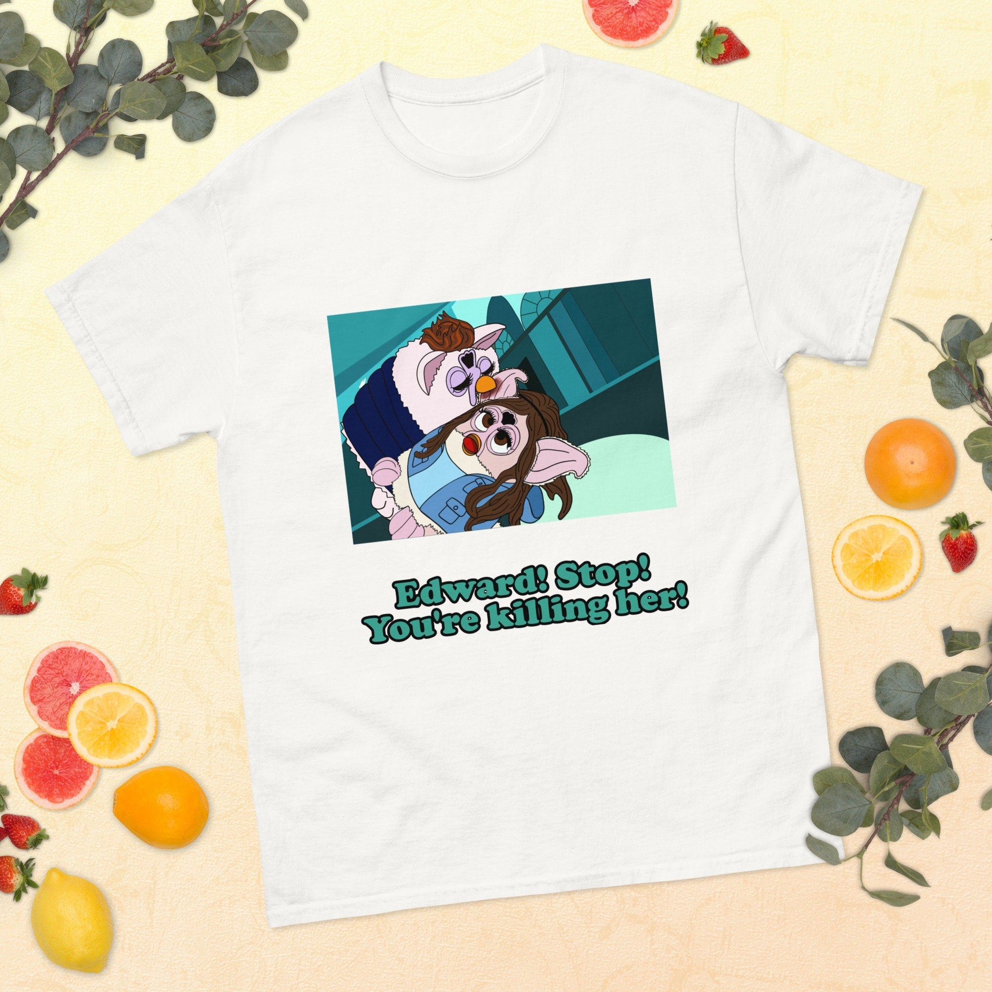 Twilight Furby T Shirt Edward sucks the venom out of Bella Swan in the ballet studio