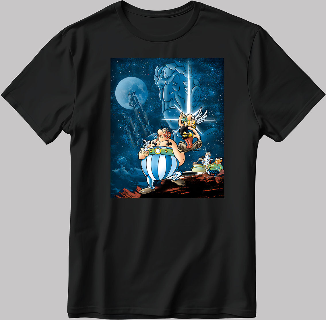 Asterix And Obelix Poster Short Sleeve White-Black Men's / Women's T Shirt N570