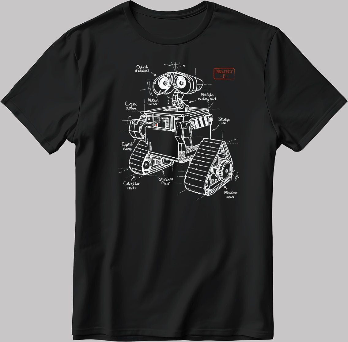 Project E Wall Poster Short Sleeve White-Black Men's / Women's T Shirt N577
