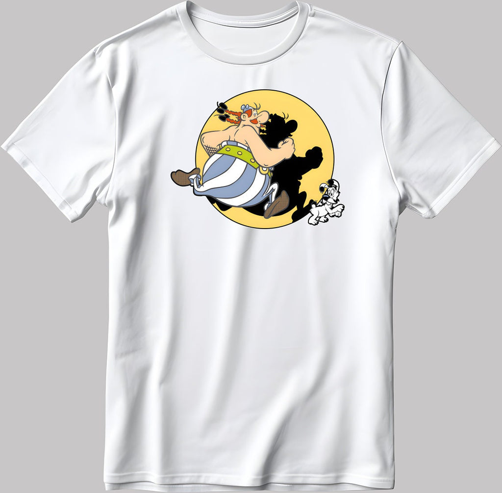 Asterix And Obelix Funny Poster Short Sleeve White-Black Men's / Women's T Shirt N578