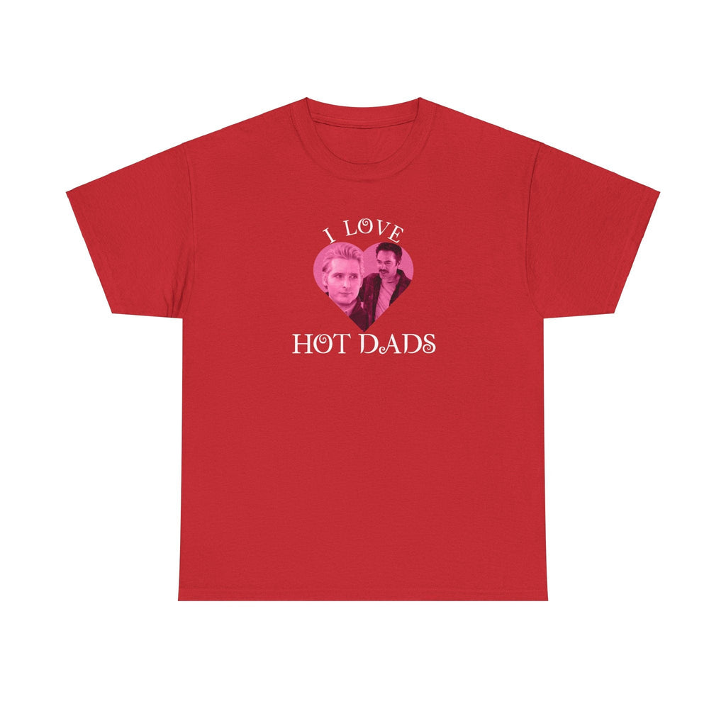 I Love hot dads - twilight - Charlie Carlisle - Funny T-Shirt - Unisex Heavy Cotton Tee