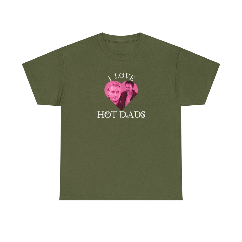 I Love hot dads - twilight - Charlie Carlisle - Funny T-Shirt - Unisex Heavy Cotton Tee