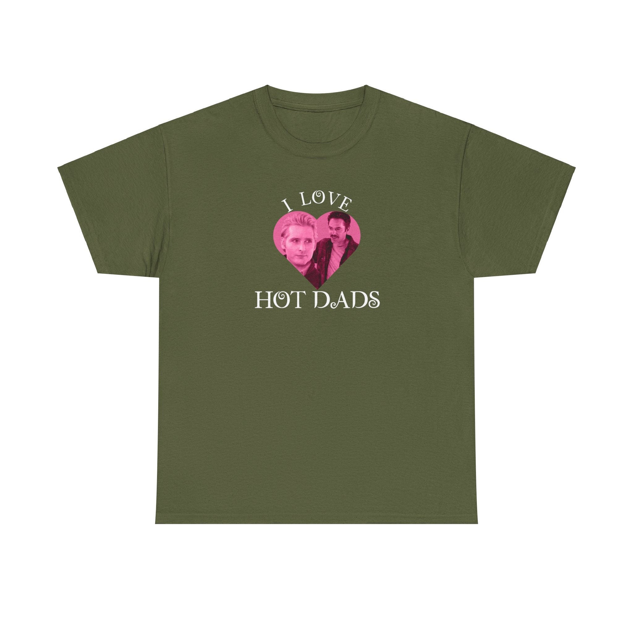 I Love hot dads - twilight - Charlie Carlisle - Funny T-Shirt - Unisex Heavy Cotton Tee