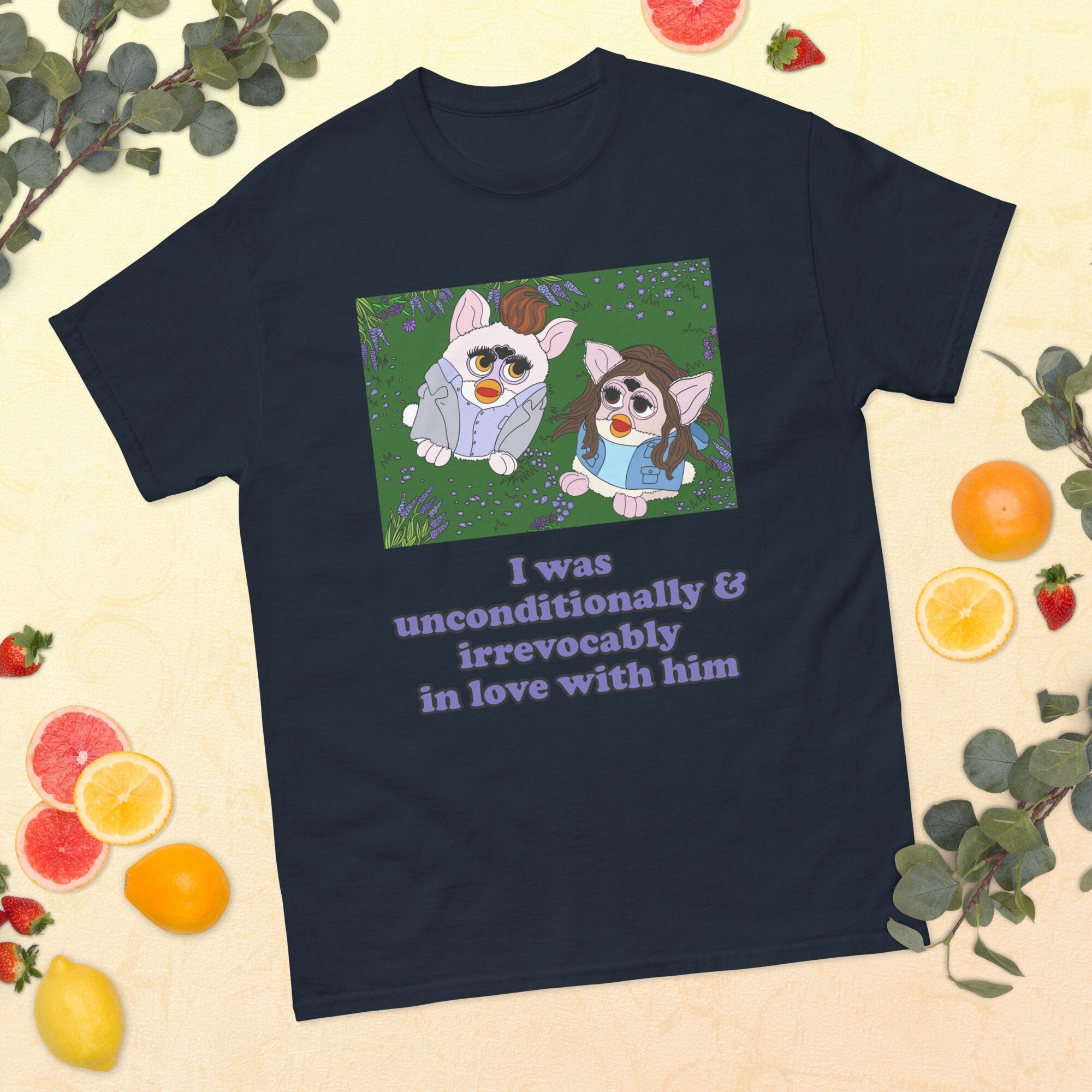 Twilight Furby T Shirt Bella Swan & Edward Cullen in the meadow â€œI was unconditionally and irrevocably in love with himâ€