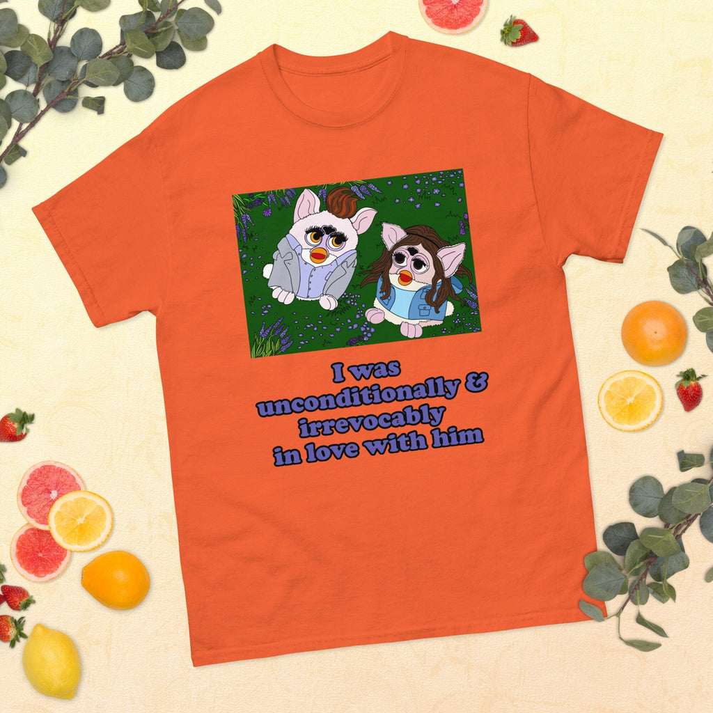 Twilight Furby T Shirt Bella Swan & Edward Cullen in the meadow â€œI was unconditionally and irrevocably in love with himâ€