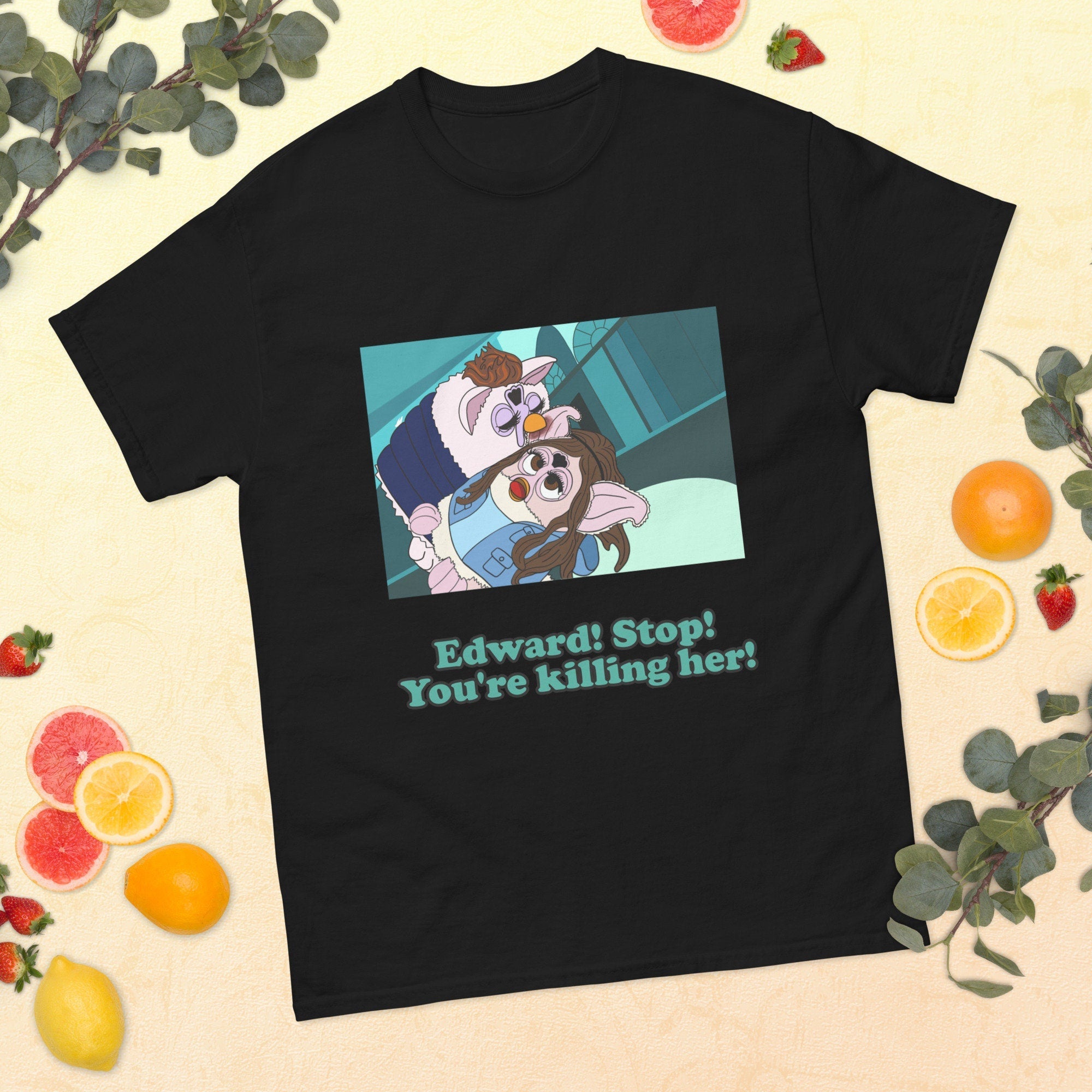 Twilight Furby T Shirt Edward sucks the venom out of Bella Swan in the ballet studio
