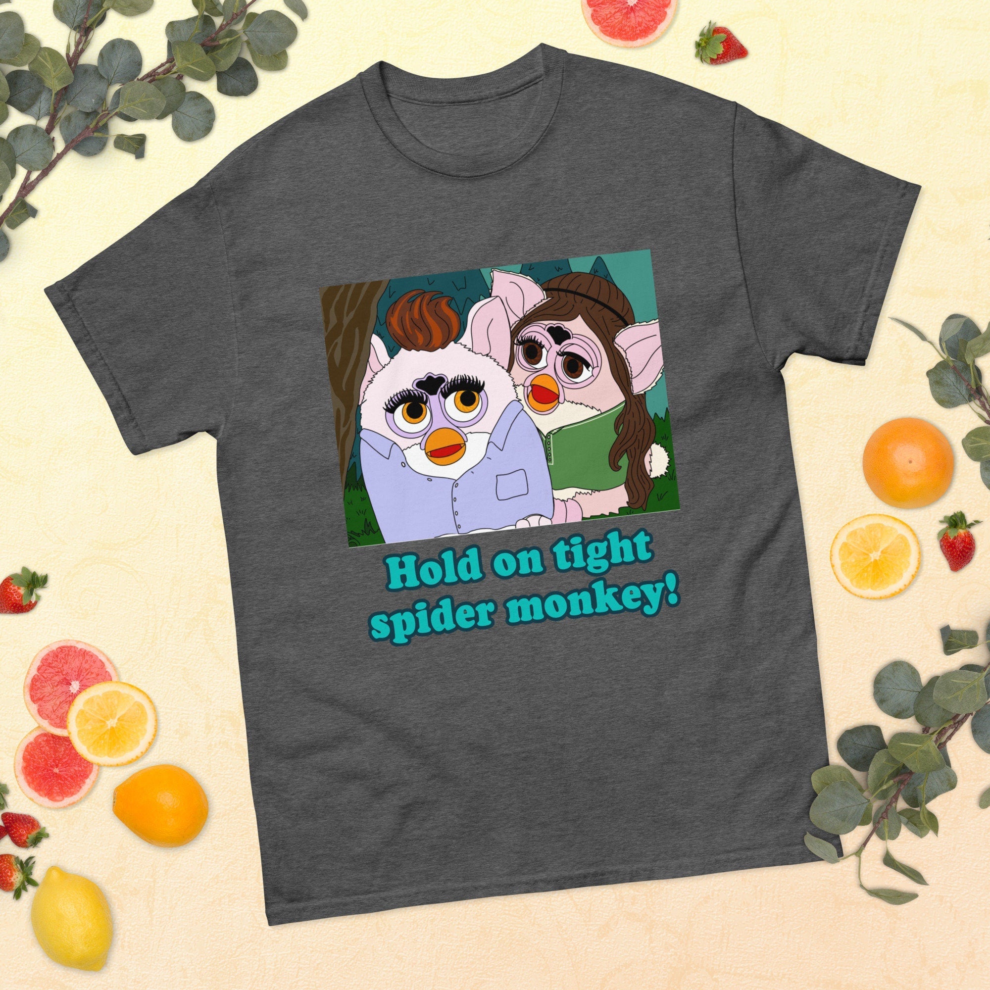 Twilight Furby T Shirt Hold on Tight Spider Monkey! Edward Cullen Bella Swan