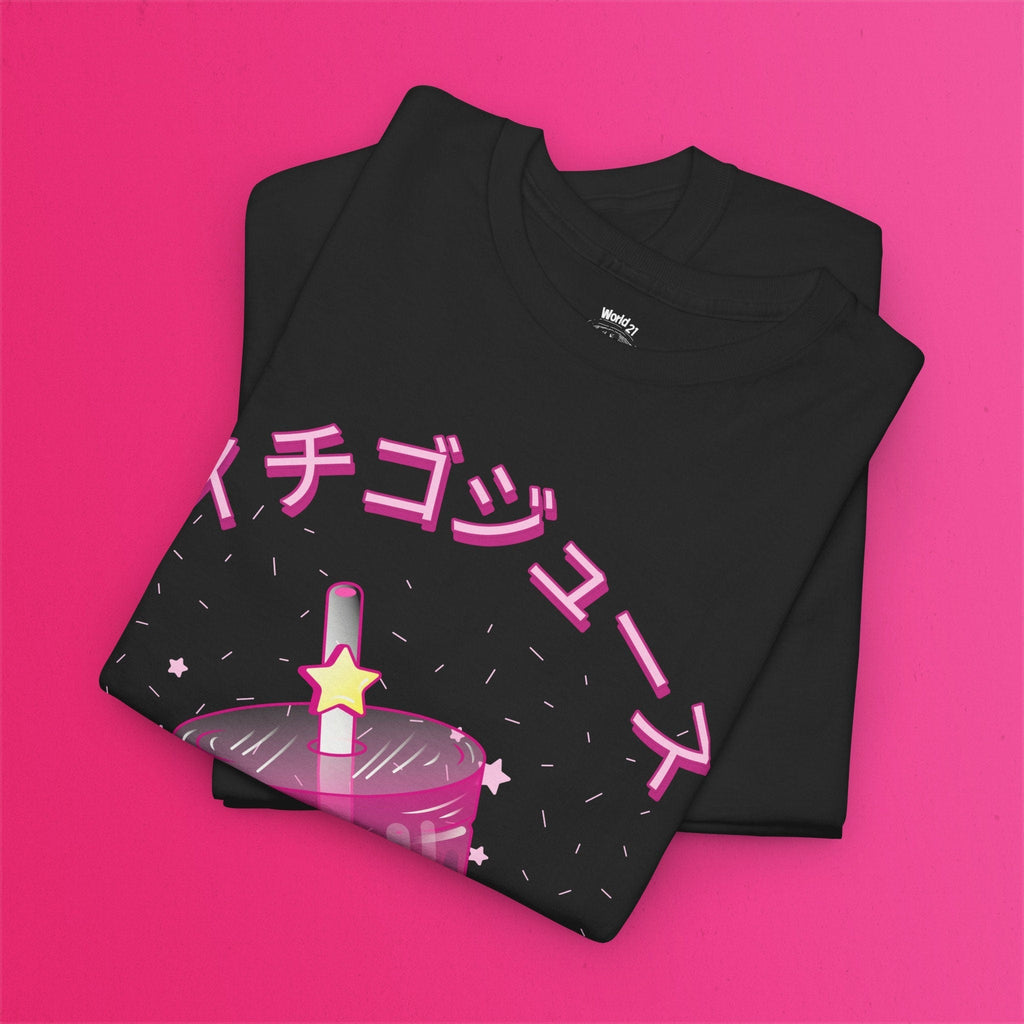 Kawaii Strawberry Juice T-Shirt | Pastel Goth, Kawaii Shirt, Japanese Shirt, Kawaii Clothes, Harajuku Clothing, Japanese Streetwear