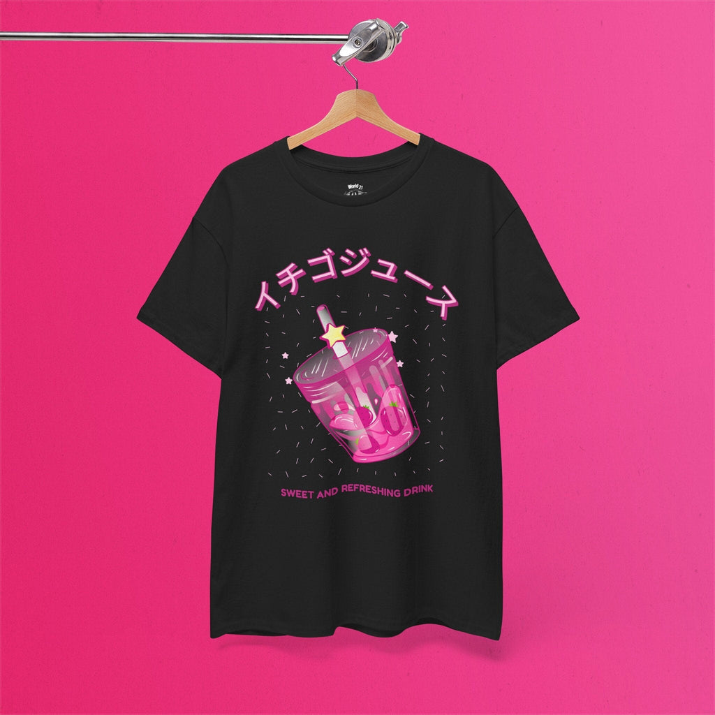 Kawaii Strawberry Juice T-Shirt | Pastel Goth, Kawaii Shirt, Japanese Shirt, Kawaii Clothes, Harajuku Clothing, Japanese Streetwear