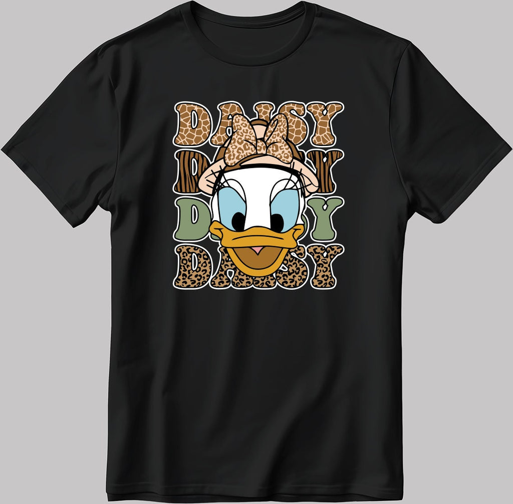 Daisy Duck Short Sleeve White-Black Men's / Women's T Shirt J001