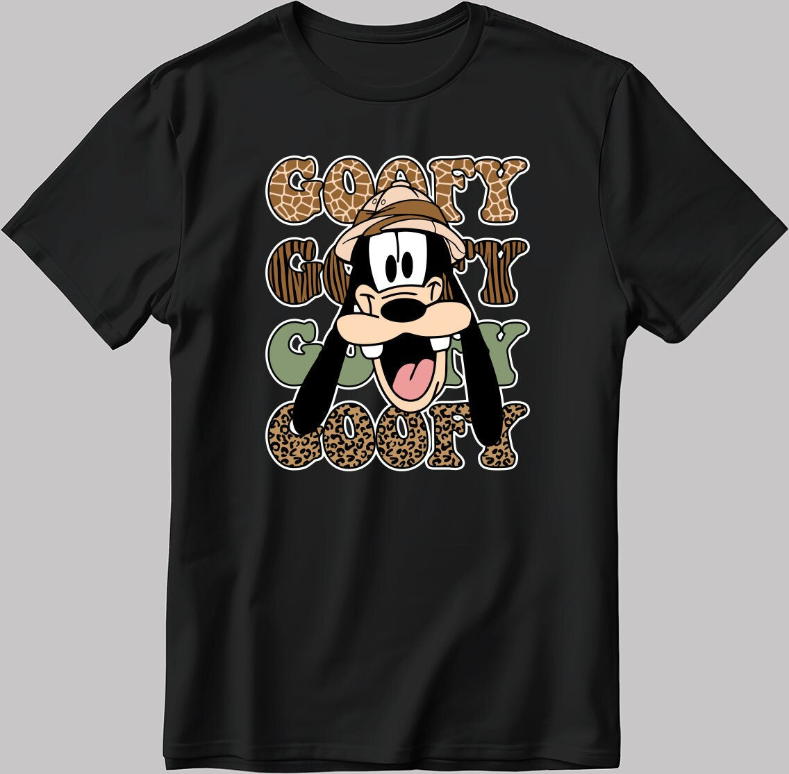 Goofy Short Sleeve White-Black Men's / Women's T Shirt J002