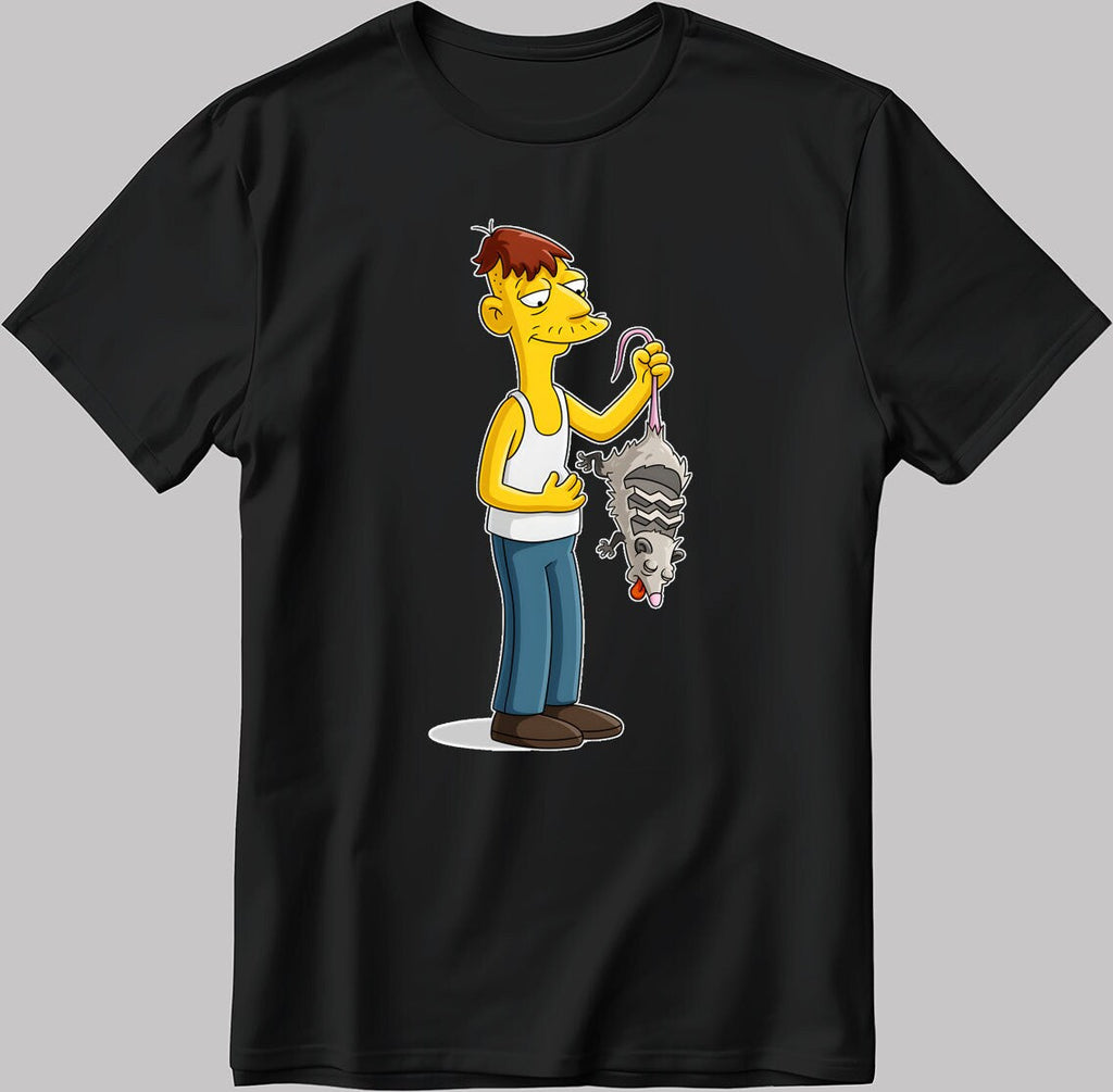 The Simpsons Funny Character Short Sleeve White-Black Men's / Women's T Shirt R233