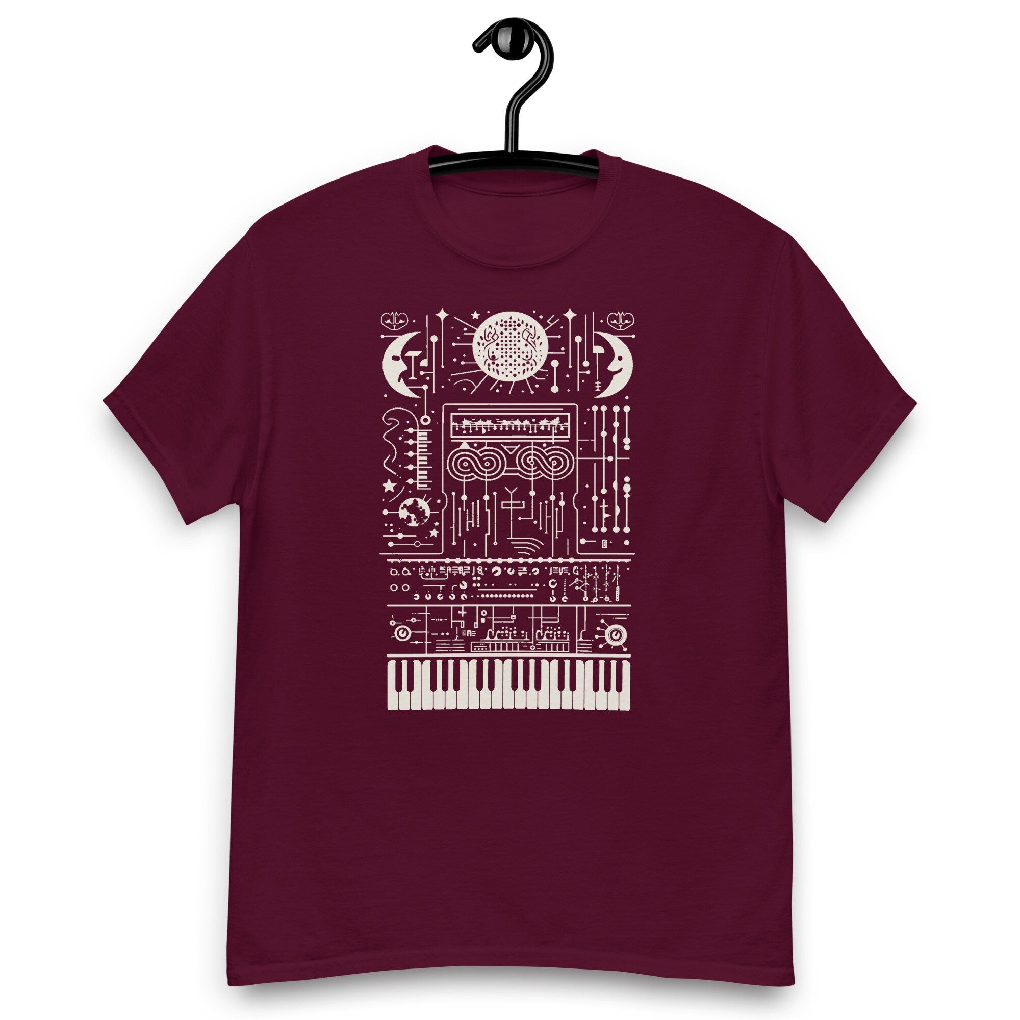 Synthesizer Mystic art musician t-shirt for synth lover