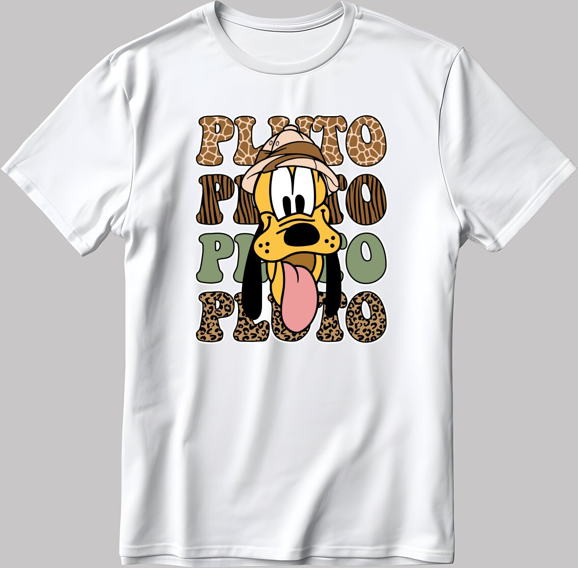 Pluto Funny Short Sleeve White-Black Men's / Women's T Shirt J003