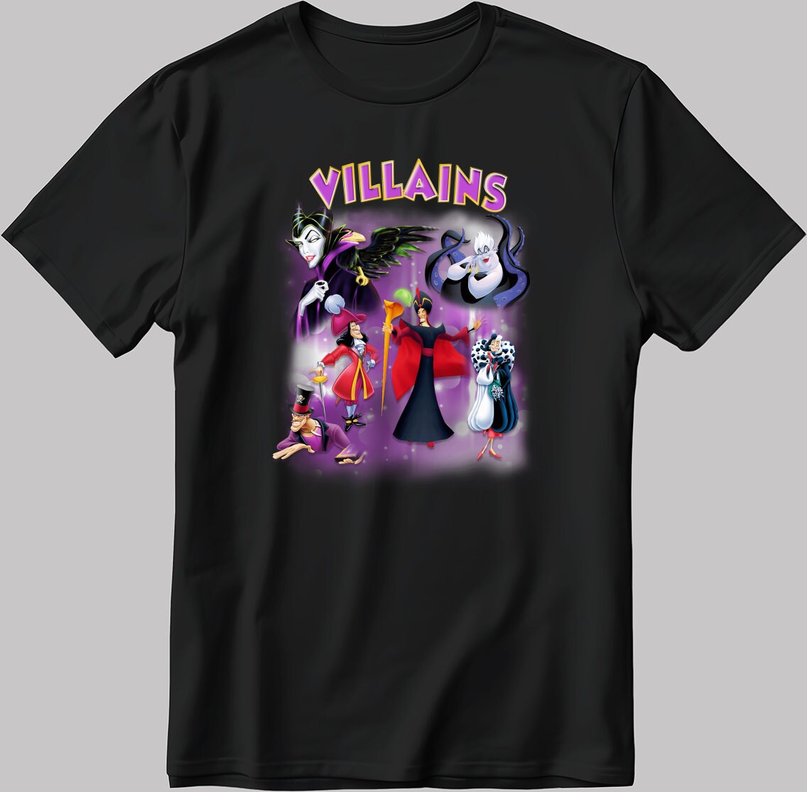 Villains Short Sleeve White-Black Men's / Women's T Shirt J040