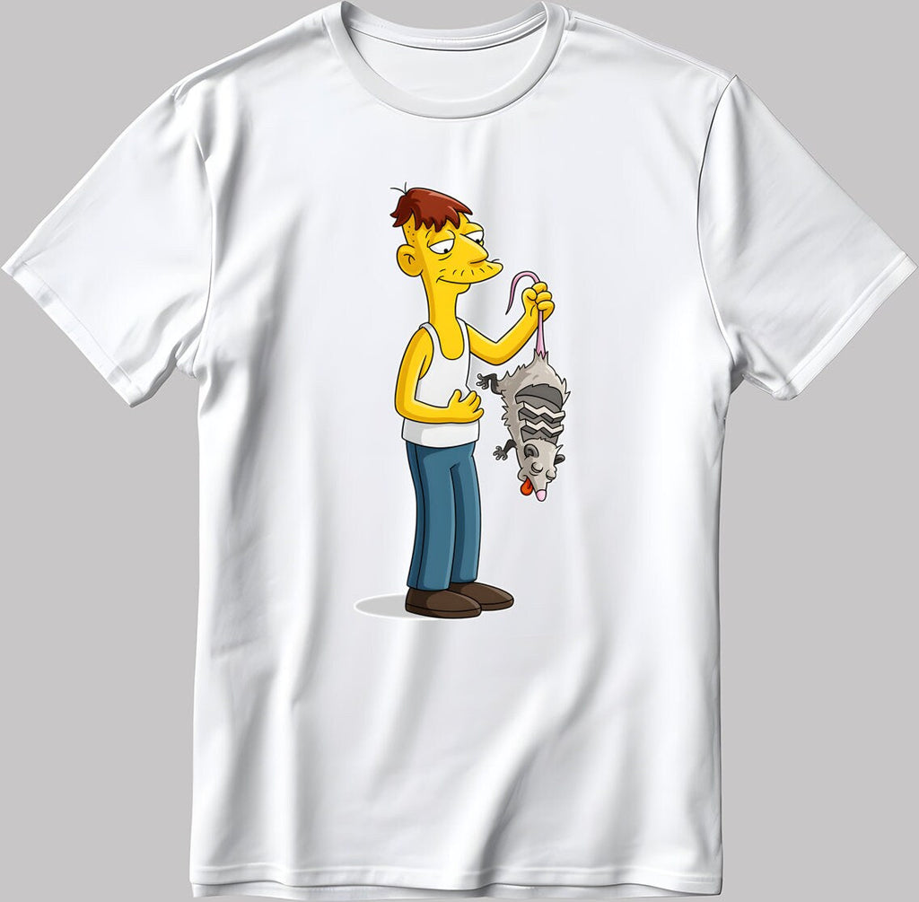 The Simpsons Funny Character Short Sleeve White-Black Men's / Women's T Shirt R233