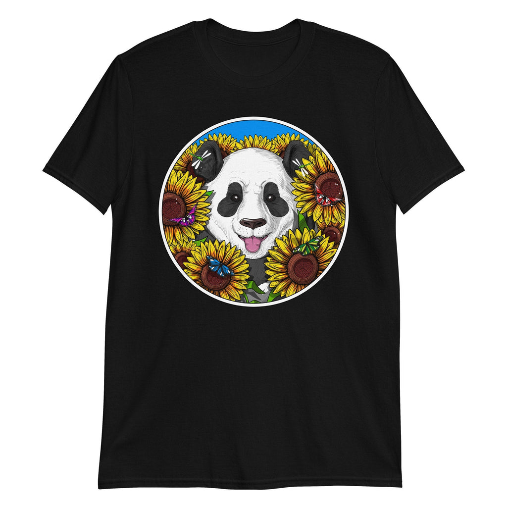 Panda Bear T-Shirt, Sunflowers Unisex Shirt, Funny Panda Tee, Panda Clothes, Cute Panda Clothing, Panda Apparel, Panda Outfit, Panda Gifts