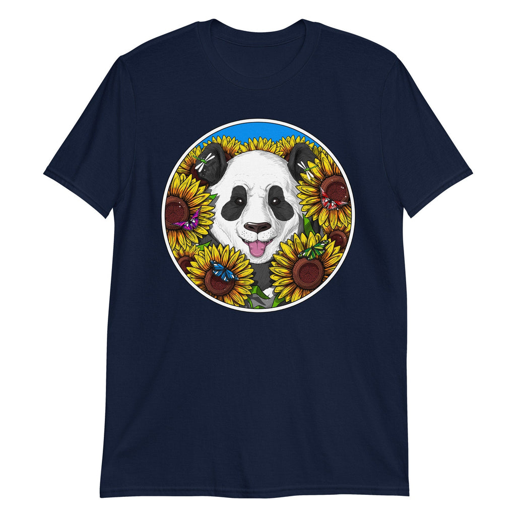 Panda Bear T-Shirt, Sunflowers Unisex Shirt, Funny Panda Tee, Panda Clothes, Cute Panda Clothing, Panda Apparel, Panda Outfit, Panda Gifts