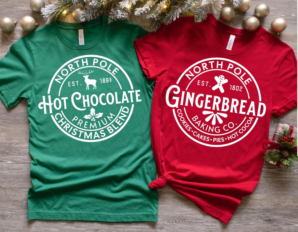 North Pole Brewing Co Shirt, North Pole Gingerbread Baking Co Sweatshirt, The North Pole Christmas Shirt, Hot Cocoa T shirt, Xmax Tees