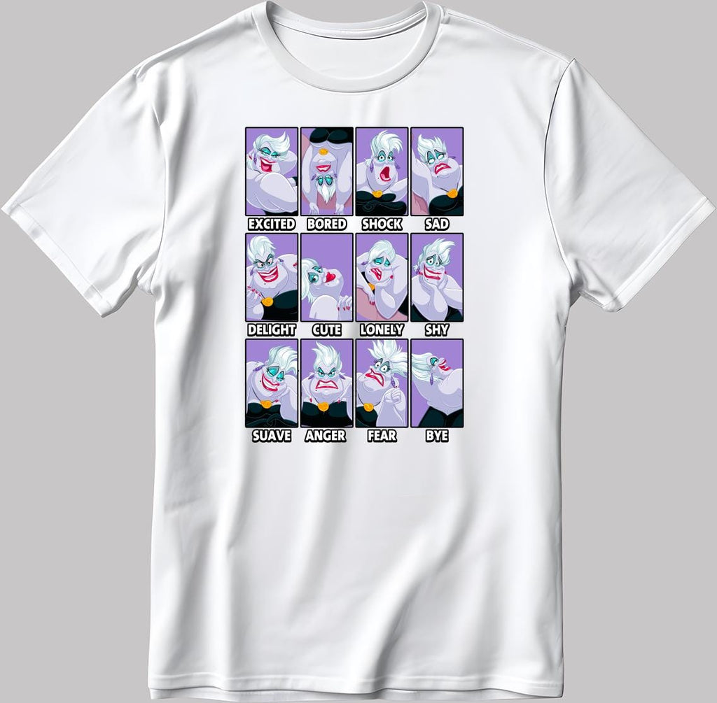 Ursula Moods Short Sleeve White-Black Men's / Women's T Shirt C570