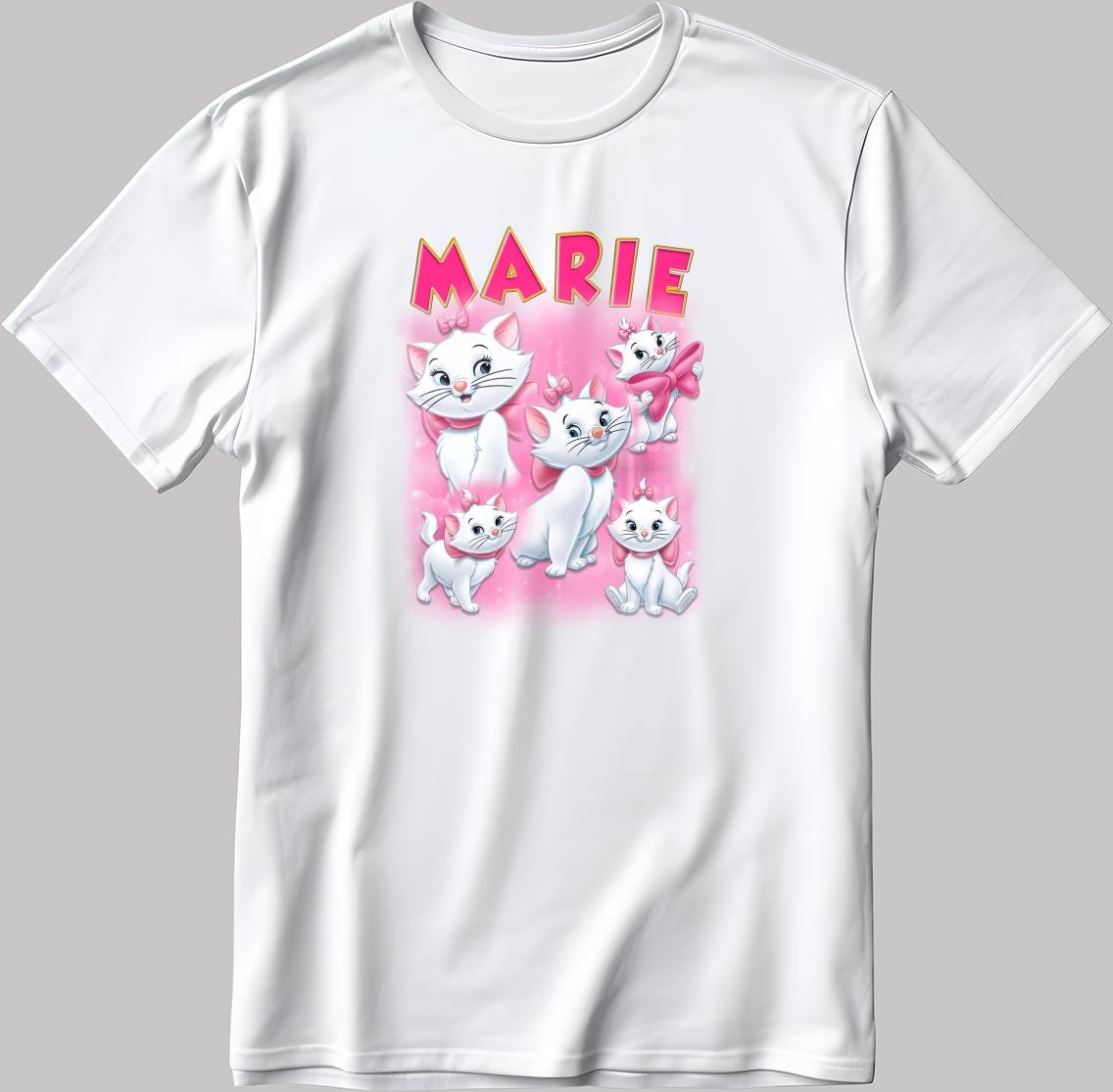 Marie Short Sleeve White-Black Men's / Women's T Shirt J045