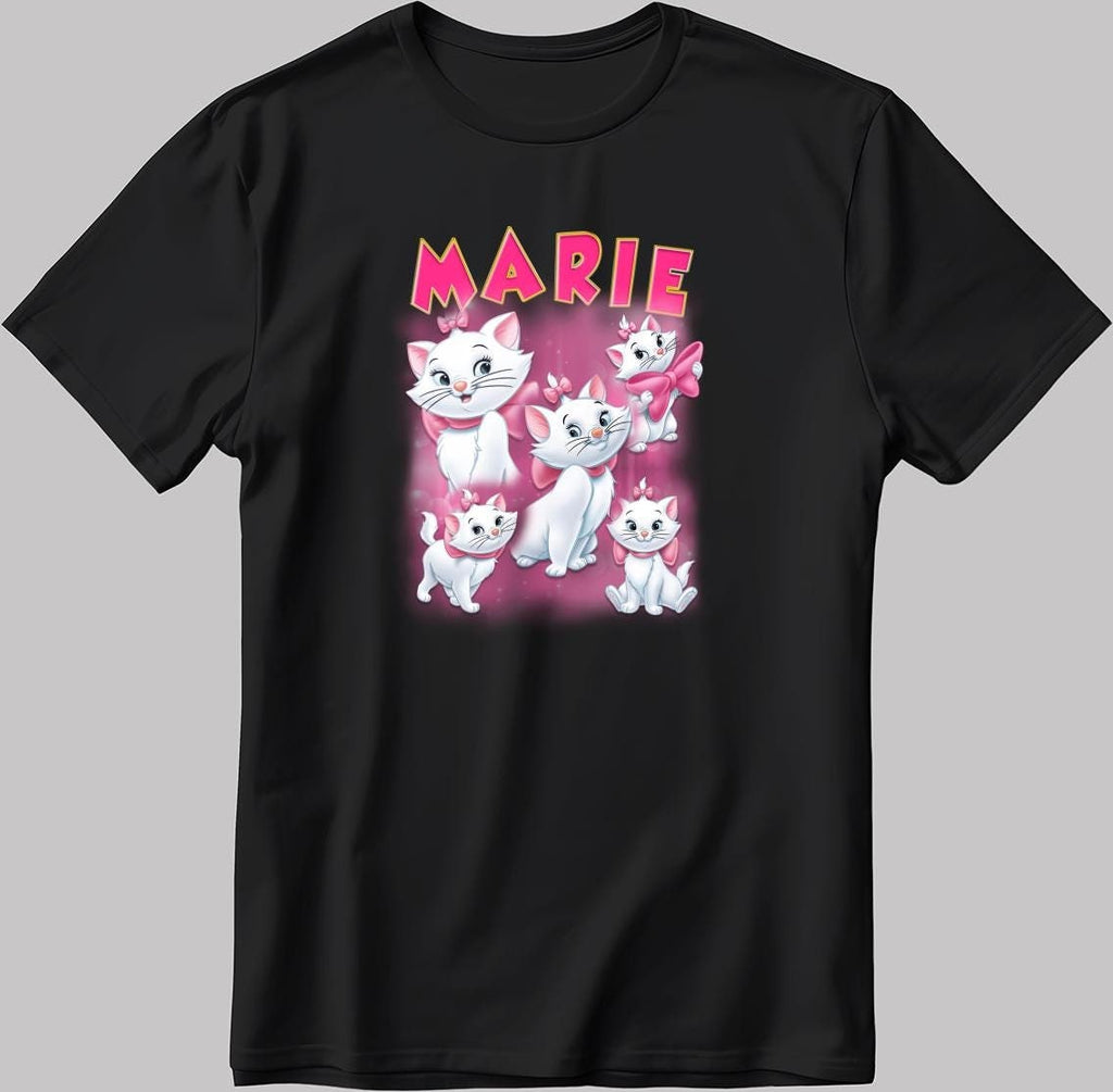 Marie Short Sleeve White-Black Men's / Women's T Shirt J045