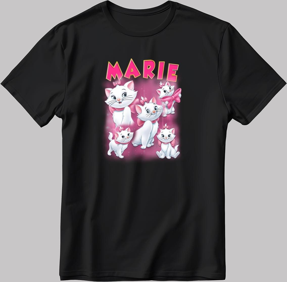 Marie Short Sleeve White-Black Men's / Women's T Shirt J045