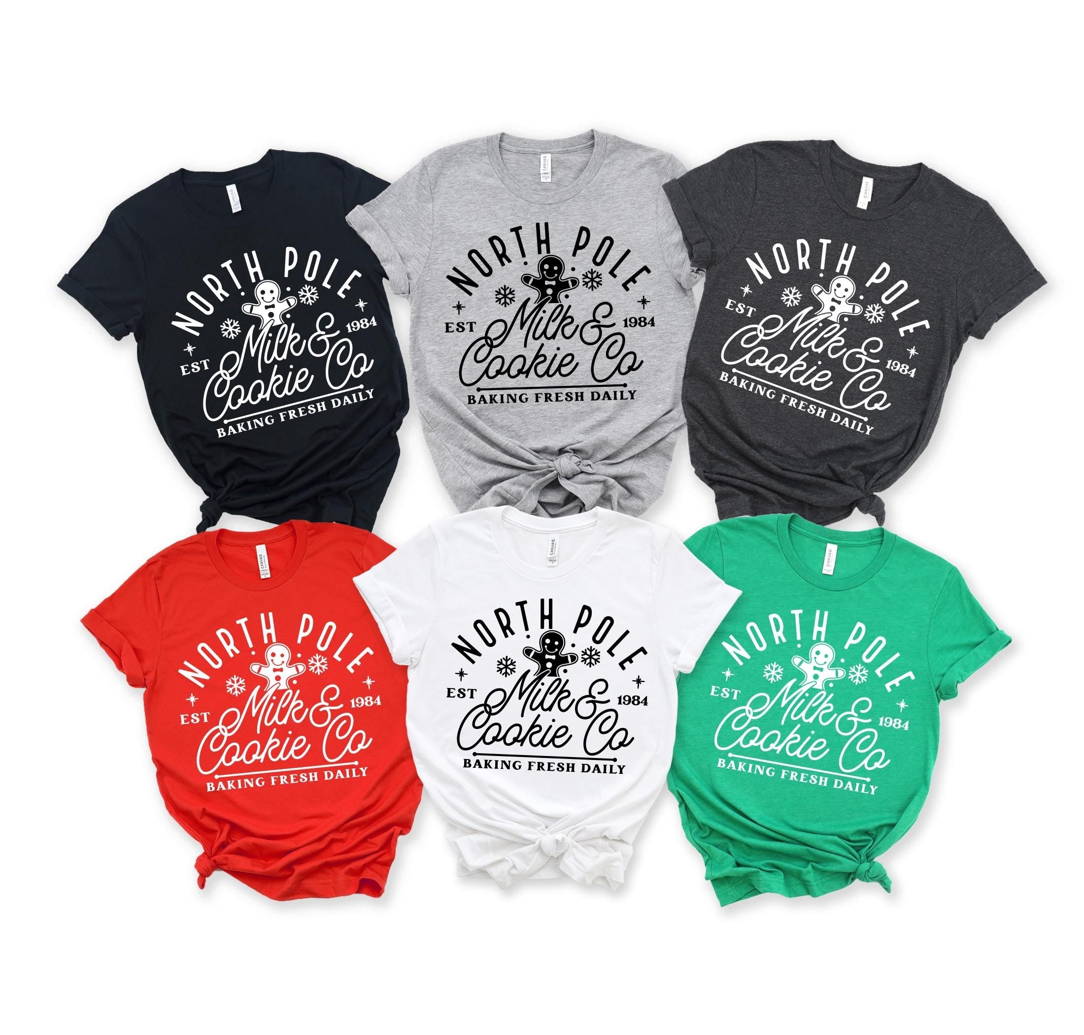 North Pole Milk & Cookie Co Shirt, Cooking Shirt, Baking Shirt, Christmas Shirt,  North Pole Shirt, Christmas Sweatshirt, Holiday T