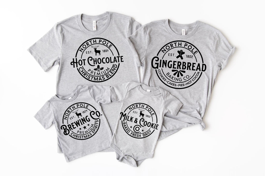North Pole Brewing Co Shirt, North Pole Gingerbread Baking Co Sweatshirt, The North Pole Christmas Shirt, Hot Cocoa T shirt, Xmax Tees