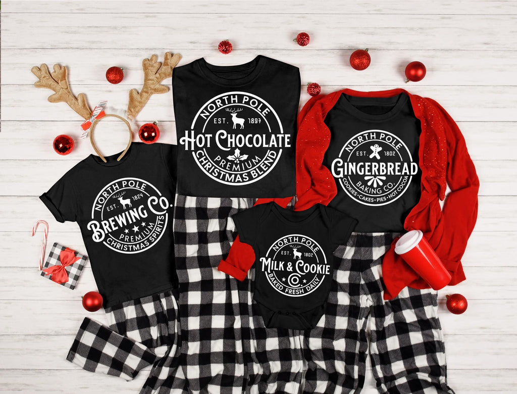 North Pole Brewing Co Shirt, North Pole Gingerbread Baking Co Sweatshirt, The North Pole Christmas Shirt, Hot Cocoa T shirt, Xmax Tees