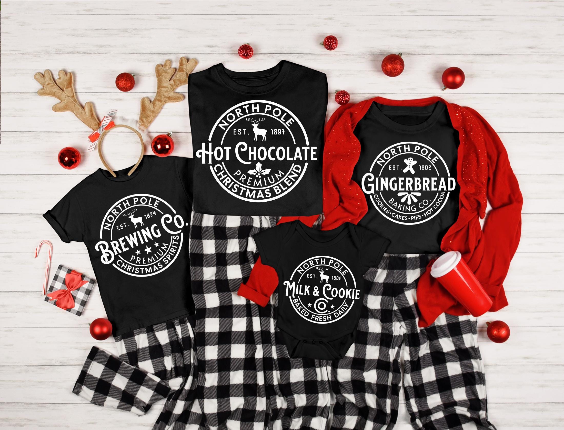 North Pole Brewing Co Shirt, North Pole Gingerbread Baking Co Sweatshirt, The North Pole Christmas Shirt, Hot Cocoa T shirt, Xmax Tees