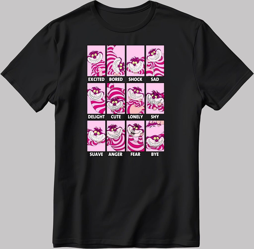 Cheshire Moods Short Sleeve White-Black Men's / Women's T Shirt C555