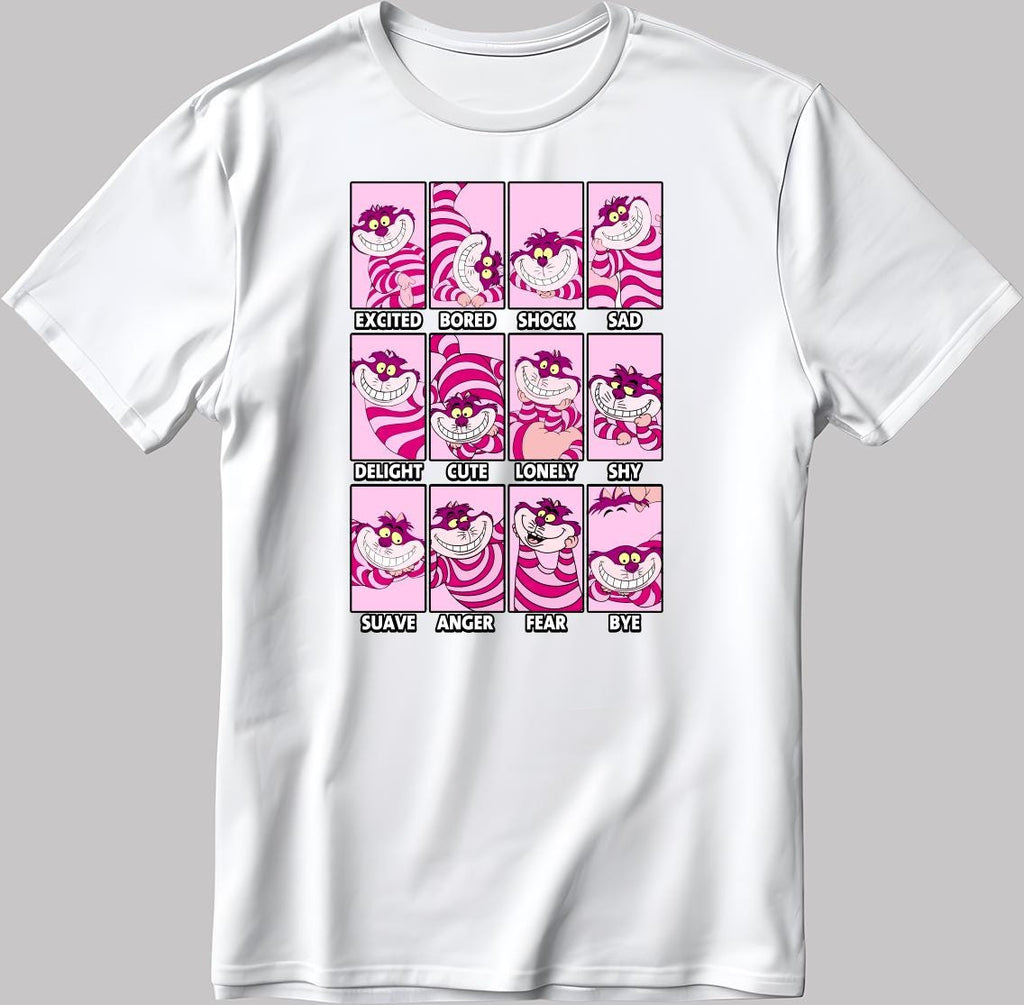 Cheshire Moods Short Sleeve White-Black Men's / Women's T Shirt C555