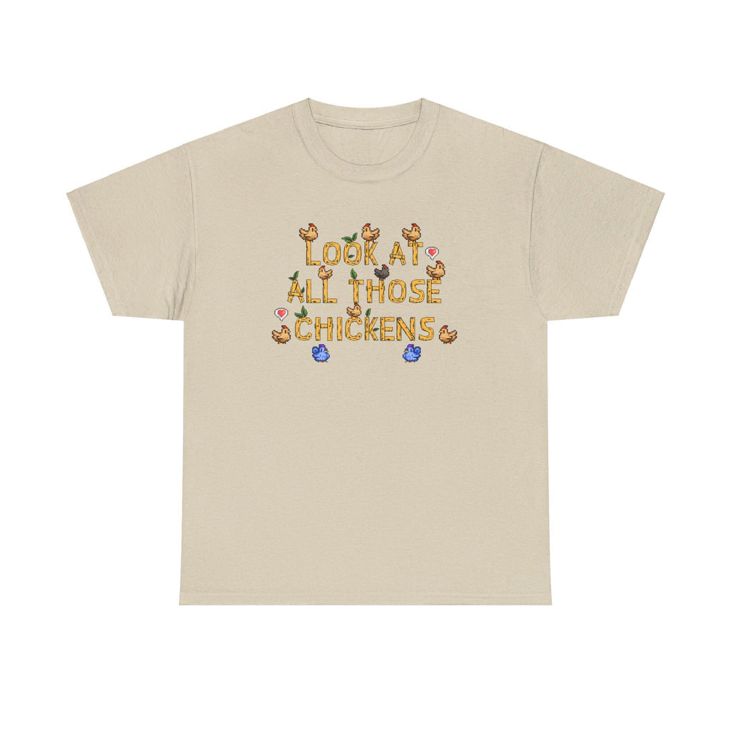 Look at all those Chickens - Stardew Valley inspired - Vine inspired funny T-shirt - Unisex Heavy Cotton Tee
